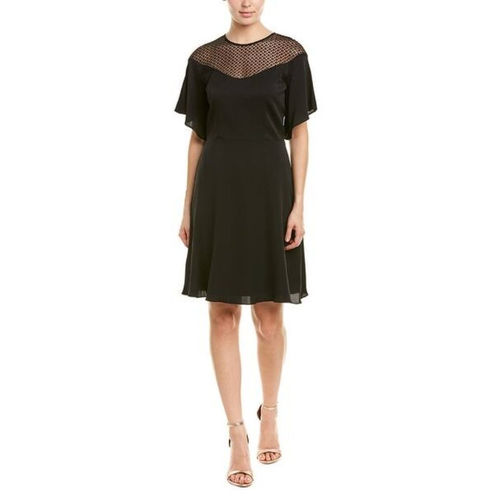 Milly Silk-Blend Lace Midi Dress